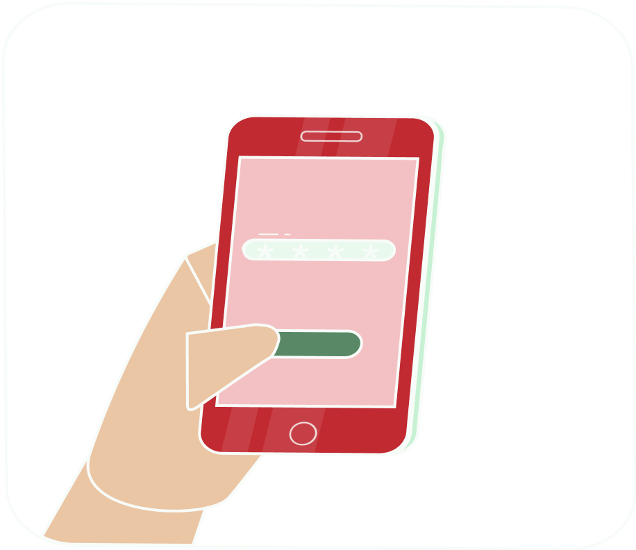 Hand holding a phone